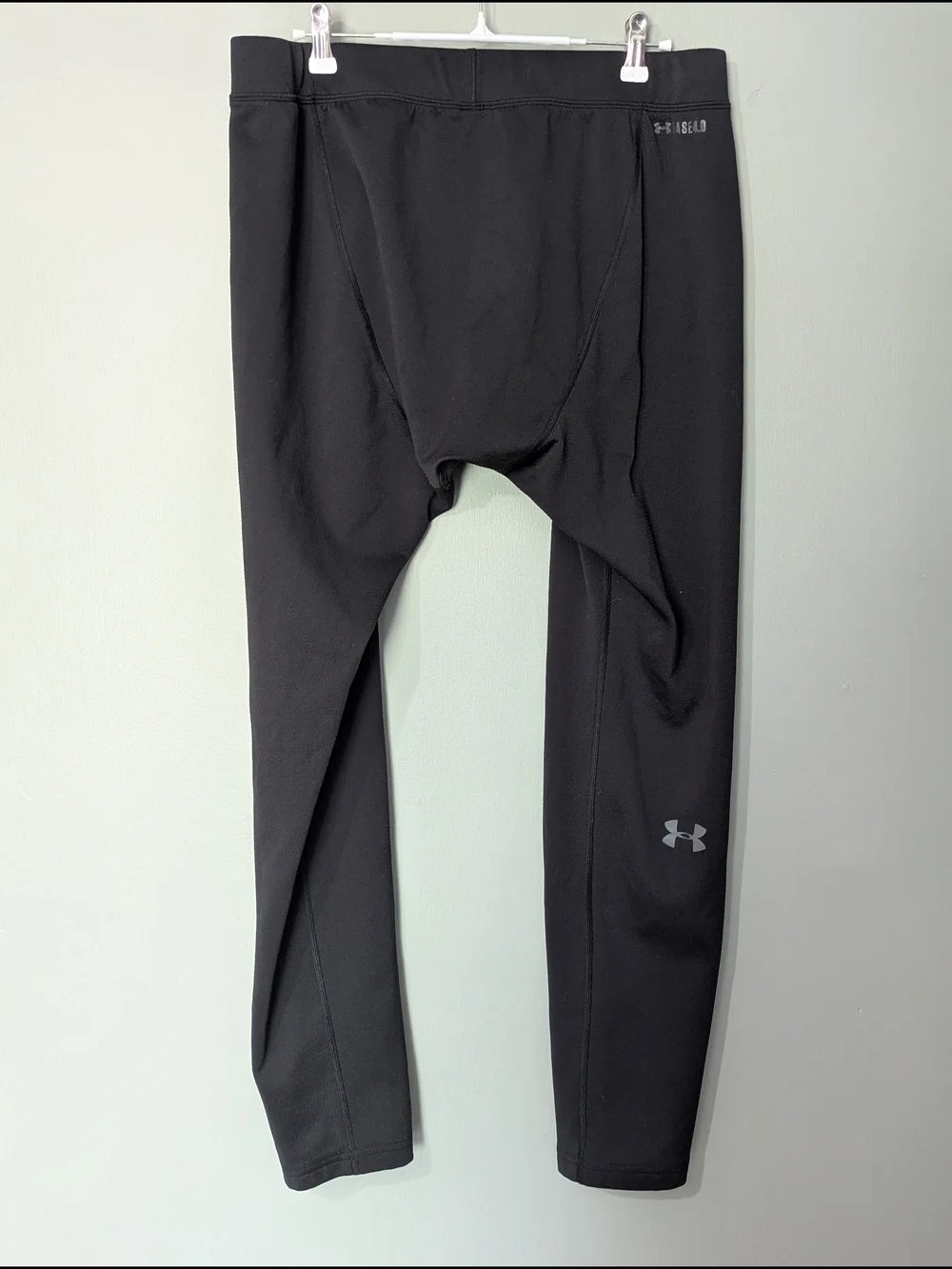 Under Armour Base 4.0 Cold Gear Men's Fitted Black Thermal Base Layer Long Johns - Picture 7 of 12